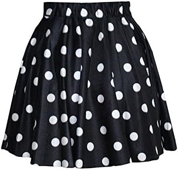 Fanala New Women's Polka Dot Pattern Comfort Summer Short Skirt Stretch Mini Dress