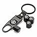 CzlpV Black Car Wheel Tire Valve Caps Tyre Stem Air Caps Keychain Styling For LEXUS