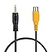 BATIGE RCA Plug to AUX 2.5mm AV Video In 2.5mm Male to RCA Adapter Cable & 3.5mm Mono Male To RCA Female Cable Kit for Car Rear View Reverse Parking Camera To GPS - 1ft