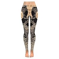 Menedo Cool Yoga Pants for Women African Beautiful Drawn Woman Portrait Stretchy Low Waist Leggings Yoya Pants Running