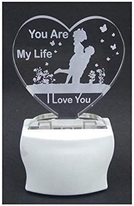 Gkart L004 Night Lamp, You are My Life - I Love You, Multicolored LED Night Lamp, Pack of 1