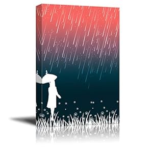 Canvas Wall Art Scenery Under The Starry Night Pictures Home Wall Decorations for Bedroom Living Room Paintings Canvas Prints Framed - 12x18 inches