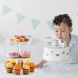 3 PCS Acrylic Cupcake Stand 2 Set of 3 Tier Clear