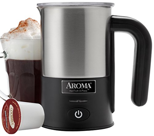 Aroma Aroma Hot Froth X-Press Milk Frother, Stainless Steel (AFR-180)