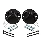 WNG Brands Suspension Trainer Wall & Ceiling Mount Set Heavy-Duty Anchor Bracket for Olympic Gymnastics Rings, Yoga Swing & Hammock, Punching Bag & Battle Ropes Cold Rolled Steel Hook (Set)