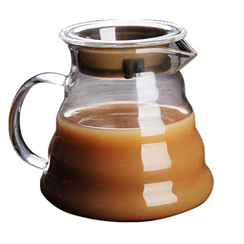 Heat Resistant Glass Hand Drip Coffee Pot Coffee Server Kettle Coffee Maker Teapot (800Ml)