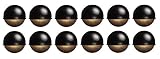 12 Pack Malibu 8301-9400-12 Surface Deck Step Path Lights, Round, Cast Metal, 7 Watt, Black Finish BY MALIBU DISTRIBUTION