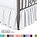Ruffled Bed Skirt with Split Corners - Queen, White, 18 Inch Drop Bedskirt (Available in and 16 Colors) Dust Ruffle.
