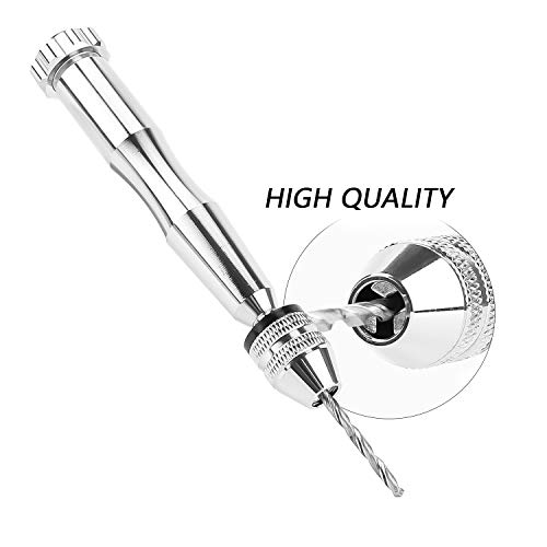 image for LUTER 10 Sizes Pin Vise Hand Drill Bits Precision Mini Hand Drill Set 