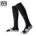 MIUCOO Football Sock Compression Socks Football Running Sport Gym Cale (Black)