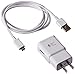 3 Pack Original Samsung Fast Charging Adapter Travel Charger + (2) 5 foot Micro USB Data Cables - White