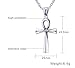 Stainless Steel Egyptian Ankh Cross Pendant Necklace,20 inch Chain