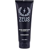 ZEUS Beard Conditioner Wash, Cleansing & Moisturizing Beard Wash with Green Tea & Natural Ingredients to Soften Beard – 8 oz. (Made in USA) Sandalwood