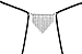 BODYZONE UN016B-BK Crotchless Chain Thong, Vertical Chain Front, Black