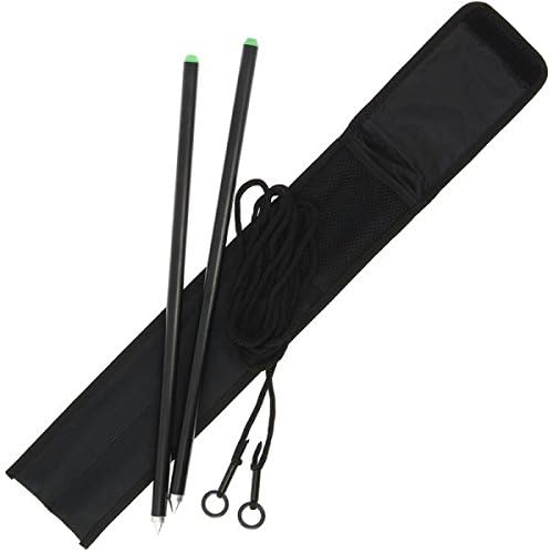 NGT Distance Sticks with Glow in the Dark Tips and Case, Transparent, 12ft, Green