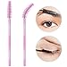 Akstore 100 Pack Multicolor Disposable Eyelash Mascara Brushes Eyelash Brush Wands Applicator Makeup Brush Tool Kits (Pink)
