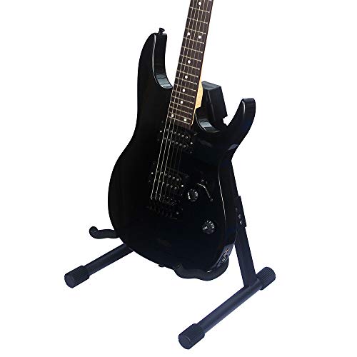 GLEAM Guitar Stand - Folding A Frame for Acoustic and Electric Guitars with Guitar Strap and Picks