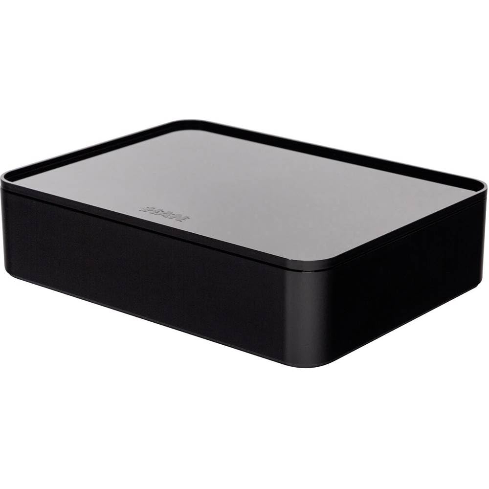 Han 1110-13 ALLISON SMART-ORGANIZER , functional, stackable utensil box with interior tray and lid, Jet Black