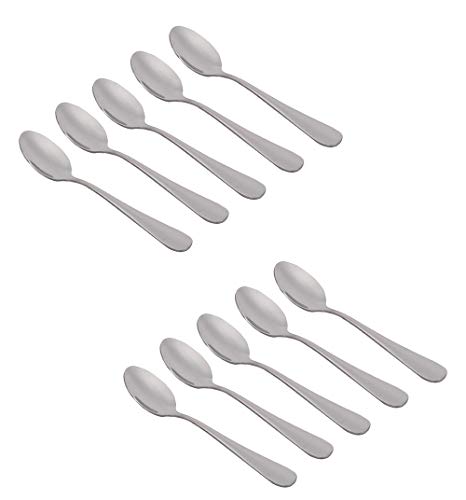 KINGSUPER Set of 10 Stainless Steel Mini Coffee Spoon Tea Spoon Small Dessert Spoon Ice Cream Spoon( KINGSUPER Set of 10 Stainless Steel Mini Coffee Spoon Tea Spoon Small Dessert Spoon Ice Cream Spoon(