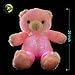 WEWILL Creative Light Up LED Inductive Teddy Bear Stuffed Animals Plush Toy Colorful Glowing Teddy Bear Nice Gift for Mother's Day, 20- Inch(Pink)