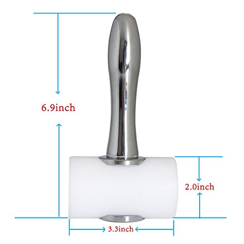 Co-link Aluminum Metal Handle T Head Leather Hammer Leathercraft Leather Pattern Printing Stamping Carving Punch Hammer for Leather DIY in White