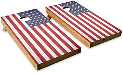 American Flag - Patriotic - Cornhole Crew - ACA Regulation Size Cornhole Board Set