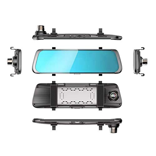 charts_DRESS Driving Recorder | F900 10'' Mirror Dash Cam Touch Full Screen | 1080P 170° Full HD Front Camera | 720P 140°Wide Angle Full HD Rear View Camera | Dual Lens (Black)