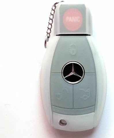Silicone Valet Mercedes Remote Smart Key Cover - Clear/Transparent