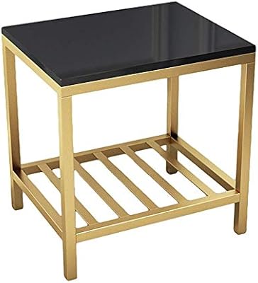 D Z Simple And Creative Coffee Table Marble And Metal Side Table With Storage 40 X 50 X 60cm Black Durable Amazon Co Uk Diy Tools