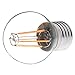 HERO-LED G16-DS-4W-WW27 Dimmable G14/G16 E26/E27 4W Edison Style LED Vintage Antique Filament Bulb, 40W Equivalent, Warm White 2700K, 4-Pack