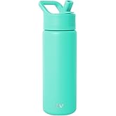 Simple Modern Kids Summit Water Bottle with Straw Lid | Vacuum Insulated Stainless Steel | Leak Proof BPA-Free Cup for School | 18oz, Tropical Wave