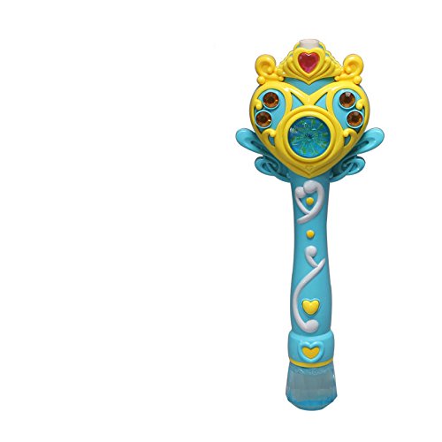 Easyflower Peg Hammer Automatic Magic Bubble Stick Music Flash Stick Children Electric Bubble Gun Blow Bubble Toy(Light Blue)