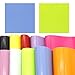 David accessories Rainbow Color Smooth PVC Faux Leather Fabric Sheet Synthetic Leather 10 Pcs 7.7