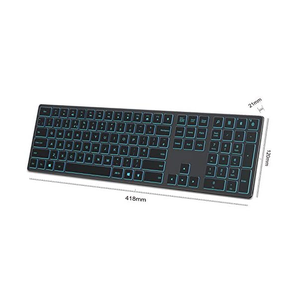 Bluetooth-Backlit-Keyboard-Jelly-Comb-Wireless-Backlight-Rechargeable-Keyboard-Qwerty-UK-Layout-for-ComputerLaptop-with-Windows-System-Space-Gray Bluetooth Backlit Keyboard, Jelly Comb Wireless Backlight Rechargeable Keyboard Qwerty UK Layout for Computer/Laptop…