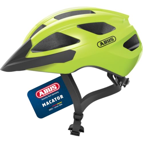 ABUS Rennradhelm Macator - sportiver Fahrradhelm für Einsteiger - auch für Zopfträger/-innen - für Damen und Herren - Gelb, Größe S