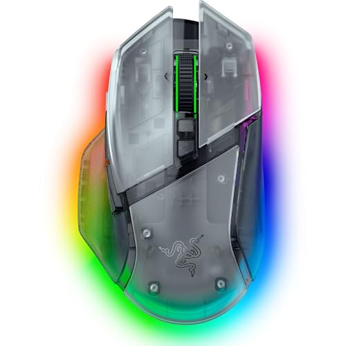 Razer Basilisk V3 Pro 35K Wireless Gaming Mouse: HyperScroll Tilt Wheel - 35K DPI Optical Sensor Gen 2-13 Customizable Controls - RGB - Optical Switches Gen 3 - Up to 140 Hr Battery - Phantom White