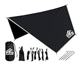 Proventure Large Hammock Rain Fly, Tent Tarp. Premium Waterproof Hammock Shelter. Lightweight Ripstop Nylon 210D. Fast Set Up. No Instructions Needed. A Hammock Camping Essential! 12x9ft HEX