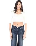 Womens Halftee Crop Top, 3 / 4
