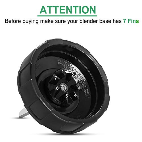 Ninja Blender Replacement Parts Vodche Ninja Bottom Blade 7 Fins Replacement Extractor Blade Parts for Nutri Ninja Blender Blade Assembly Fits Nutri Ninja Auto-iQ BL482 BL642 NN102 BL682 BL2013