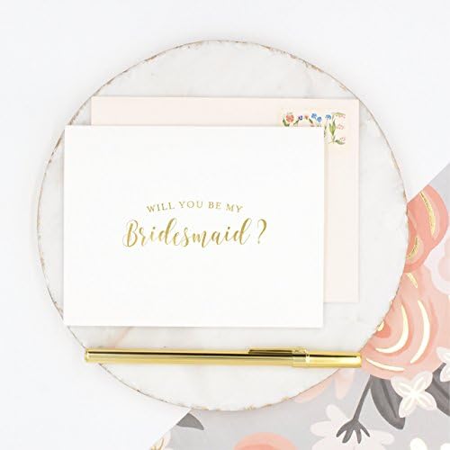 Will you be my bridesmaid card, card for bridesmaid, bridesmaid proposal card, gold foil bridesmaid card