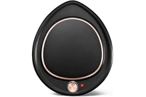 MQUPIN Coffee Mug Warmer - Large Candle Warmer Plate, 2-Temp Setting (131℉ & 113℉) & Fast Heating, Elegant Desk Warmer for Coffee/Tea/Milk/Candle, Ideal Office Home Gift (Black)