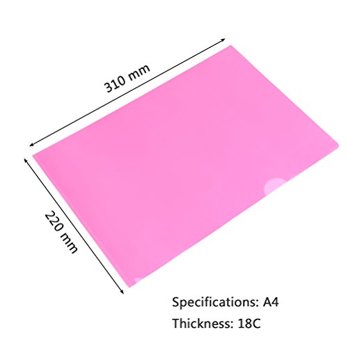 image for YOTINO 24 Pack File Folder Project Pockets/20 x A4 Gloss Colored Plast