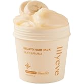 lilyeve REPAIRTURN Gelato Hair Pack, Milk, Egg & Protein for Hair Repair, Hair Mask for Split End Smoothing, Damaged Hair Treatment, Boost Hair Elasticity - Korean Hair Care, Silky Banana 6.76 fl.oz