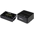 StarTech.com 1:1 Standalone Hard Drive Duplicator with Disk Image Manager for Backup and Restore & .com Standalone Hard Drive Duplicator, External Dual Bay HDD/SSD Cloner/Copier