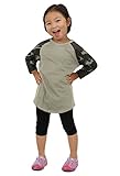 Hat and Beyond Kids Raglan T Shirts 3/4 Baseball Sleeves Baby (L (8-9 yrs 9T), Olive/Camouflage)