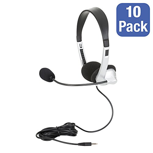 Egghead EGG-IAG-1007TRSS-10-PK-SO Mobile-Ready Multimedia Headset with Volume Control, Black/Silver (Pack of 10)
