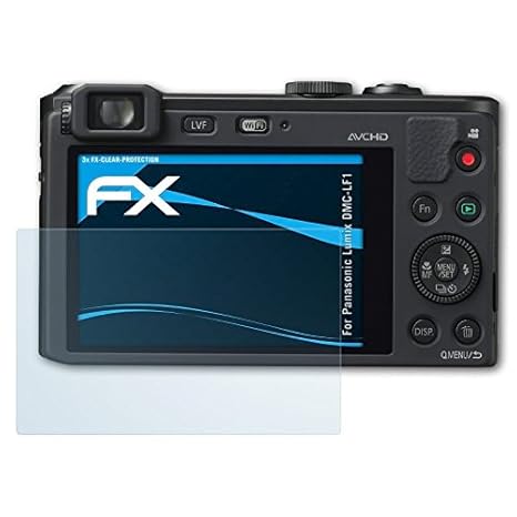 atFoliX Schutzfolie kompatibel mit Panasonic Lumix DMC-LF1 Folie, ultraklare FX Displayschutzfolie (3X)