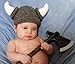 Baby Knit Hat Toddler Viking Beanie Crochet Hat Handmade Cap for Infant Boy Girl(0-2 Year)