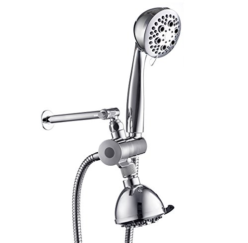 FLOWELL, AMG and Enchante Accessoies Shower Head (Fixed Showerhead with Handheld), SH74A, Chrome finish - Thumbnail 6