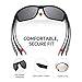 Cool Change CoolChange Polarized Sports Sunglasses TR90 Unbreakable Frame Sport Driving Fishing Bike Glasses for Men Women, Black, Medium